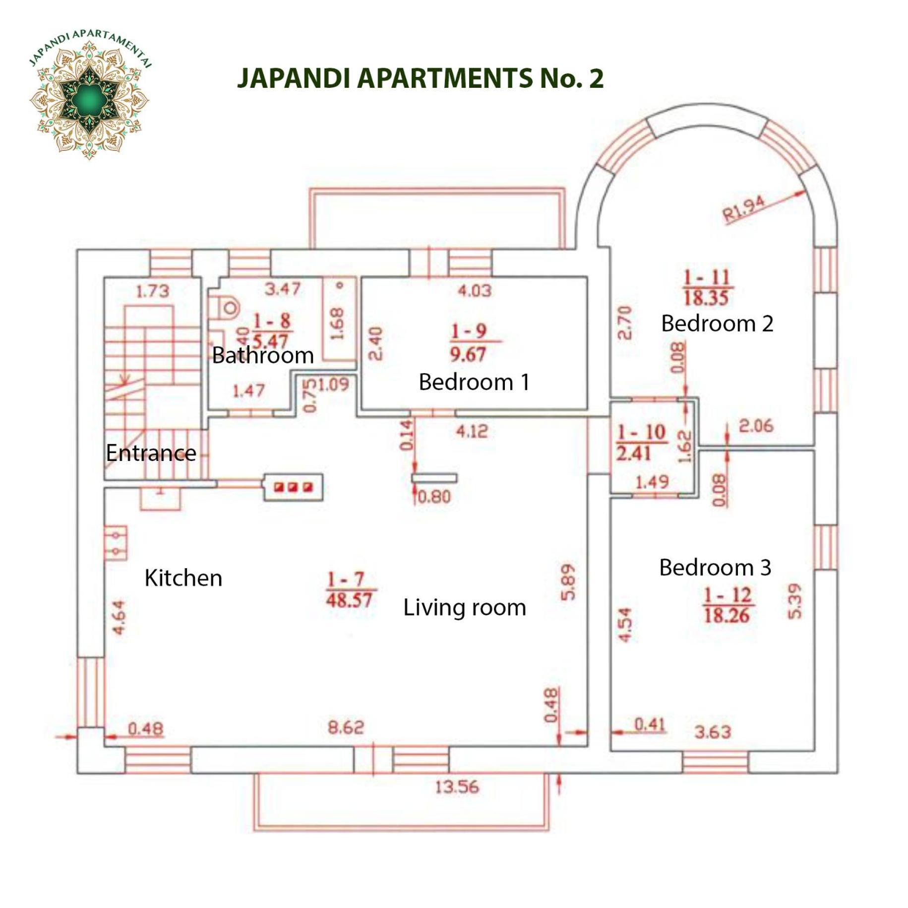 Japandi Apartamentai Kaunas Exteriér fotografie